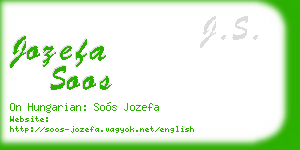 jozefa soos business card